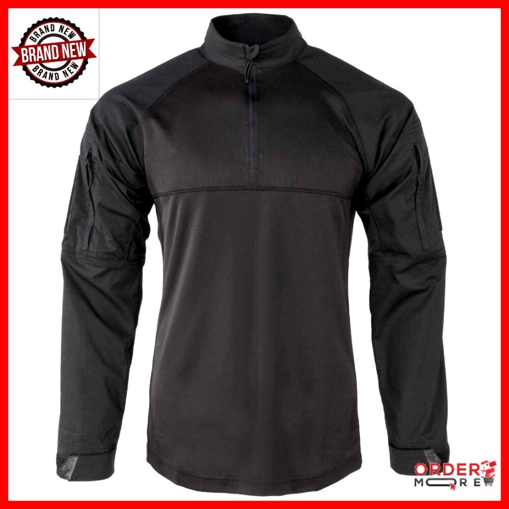 Large Tactical Long Sleeve Shirt With Moisture-Wicking Polyester